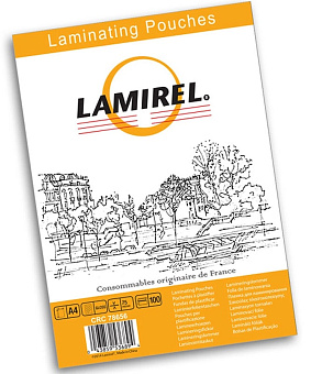 Плёнка для ламинирования Lamirel (A4,  75мкм, 100шт)