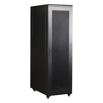 Шкаф серверный Lanmaster 42U 800x1000мм пер.дв.стекл задн.дв.двуст. 2 бок.пан. 800кг черный