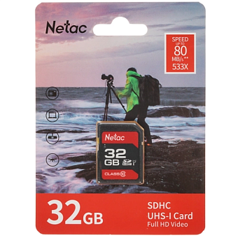 Карта памяти SD 32Gb Netac P600 SDHC Class 10
