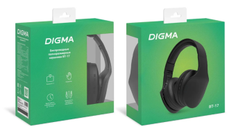 Наушники беспроводные Digma BT-17 Bluetooth, черный