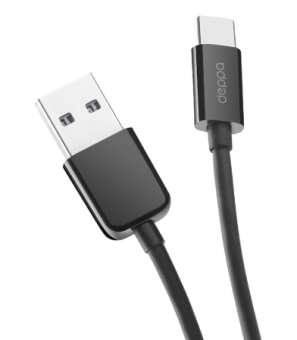 Кабель USB-A < - > USB-C, 1.2м, Deppa, черный
