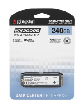 Накопитель SSD M.2 .240Gb Kingston DC2000B Series (PCI-E 4.0 x4, 4500/400 Мбайт/сек)