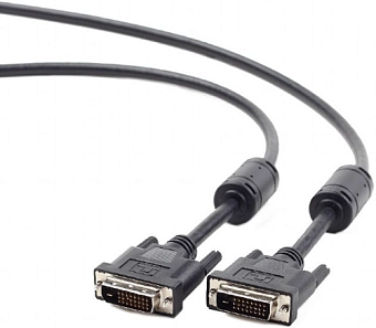 Кабель соединительный DVI (m) < - > DVI-D (m)  1.8м, single link Cablexpert, феррит.кольца