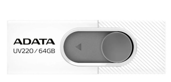 Флешка .64Gb ADATA [UV220]  USB белый/серый