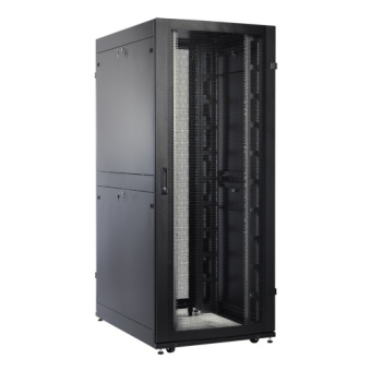 Шкаф серверный ЦМО ШТК-СП-48.8.12-48АА-9005 48U 800x1190мм пер.дв.перфор. 2 бок.пан. 1350кг черный