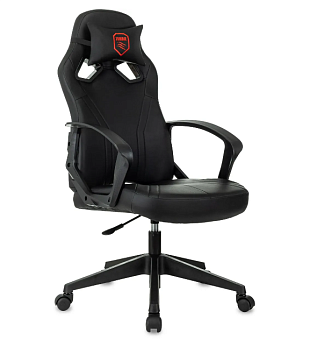 Кресло Zombie 50 (эко.кожа, без мех. качания, крест. пластик, до 120 кг) Черный