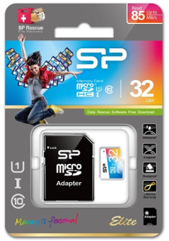 Карта памяти microSD 32Gb Silicon Power Elite microSDHC UHS-I CLASS 10 (max. 100MB/s) + адаптер SD
