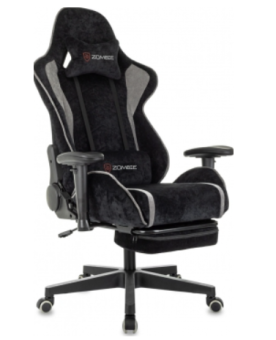Кресло Zombie DRIFT (ткань, мех. качания, крест. пластик, до 120 кг) Черно-серый