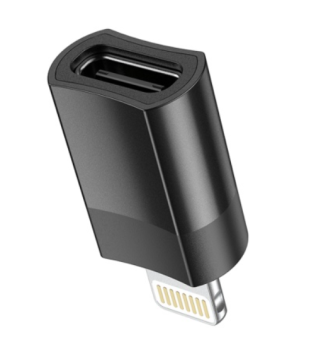 Переходник–адаптер USB-C (f)  --  Lightning (m), Hoco UA17