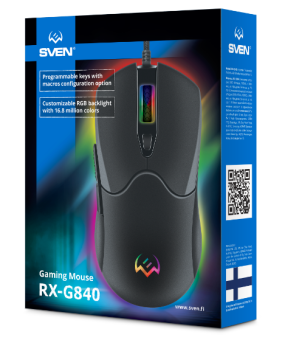 Мышь проводная Sven RX-G840 RGB Black