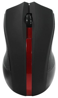 Мышь беспроводная Оклик 615MW черный/красный