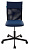 Кресло Бюрократ CH-1399 (эко.кожа/сетка, без мех. качания, крест. металл, до 120 кг) Синий