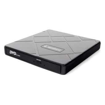Внешний привод DVDRW Gembird DVD-USB-04 USB 3.0 кардридер и хаб, пластик, черный