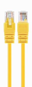 Кабель патч-корд .Patch cord кат.5e  1.5м, Cablexpert, многожильный, желтый
