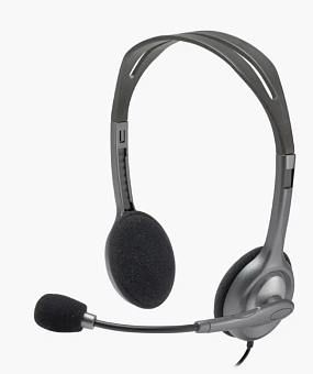 Наушники проводные Logitech H110 Stereo Headset jack 3.5мм 1.8м Grey