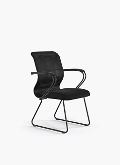 Кресло МЕТТА ErgoLife Sit 8 M4-8K - Mesh(X2)+UMF(X1) (сетка/ткань, черный металл) Черный