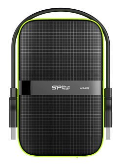 Внешний жесткий диск 4Tb Silicon Power Armor A60 2.5" USB3.1 водонепроницаемый Black-Green