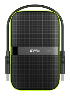 Внешний жесткий диск 4Tb Silicon Power Armor A60 2.5" USB3.1 водонепроницаемый Black-Green