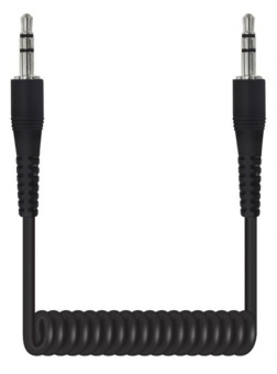 Кабель аудио-видео 3.5Jack (m) < - > 3.5Jack (m)  2.0м, Borasco, спиральный, чёрный