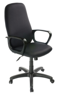 Кресло Бюрократ CH-808AXSN (ткань, мех. качания, крест. пластик, до 120 кг) Черный