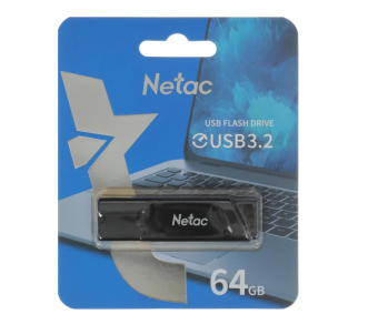 Флешка .64Gb Netac U336S USB3.2 пластиковая с защитой от записи