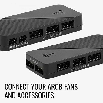 Разветвитель для подсветки 6 pin ARGB - 6 разъемов, Aerocool H66F 6-port, 6-pin ARGB