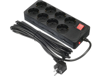 Сетевой фильтр BURO 5м (8 розеток) Black
