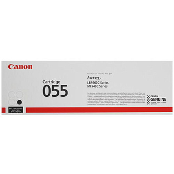 Картридж лазерный Canon 055 BK для Canon LBP663Cdw, LBP664Cx, MF746Cx, MF742Cdw, MF744Cdw