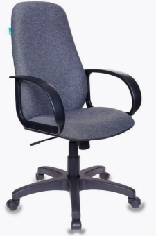 Кресло Бюрократ CH-808AXSN (ткань, мех. качания, крест. пластик, до 120 кг) Серый
