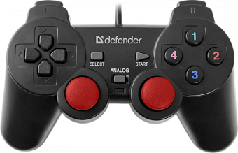 Геймпад Defender Glyder USB, виброотдача, черный