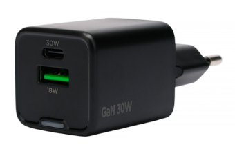 Сетевое зарядное устройство Cablexpert MP3A-PC 30W USB-C USB-A черный