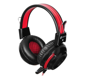 Наушники проводные Oklick HS-G300 ARMAGEDDON (мониторные закрытые, 20-20 000 Гц, 56дБ, 2м) black-red