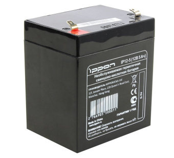 Аккумулятор для ИБП 12V,  5.0Ah, Ippon IP 12-5