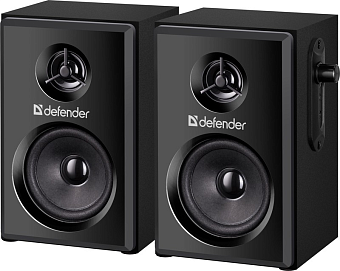 Акустическая система Defender SPK-270 (2х5W, деревянный корпус. питание от USB) black