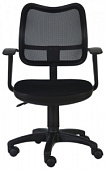 Кресло Бюрократ CH-797AXSN (сетка/ткань, пруж.-винт. мех. качания, крест. пластик, до 120 кг) Черный