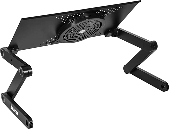 Подставка для ноутбука 15" BURO BU-803 (стол для ноутбука, столешница металл, 48x26см) черный