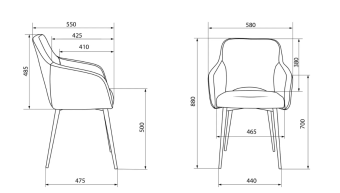 Кресло Бюрократ CH-380F черный экокожа на ножках металл