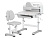 Стол Mealux Ergokids Fresco gray (ш77 х г43-60 х в52-75, стул в комплекте) бело-серыйBD-31 G (1 коро