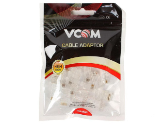 Коннектор RJ-45, кат.5, 100 шт. VCOM