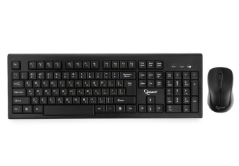Комплект беспроводной (клавиатура+мышь) Gembird KBS-8002 Wireless USB Black