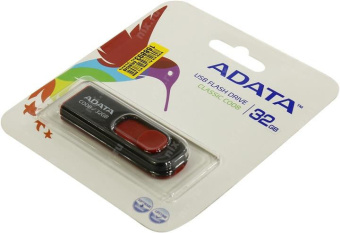 Флешка .32Gb ADATA [C008] USB черный/красный