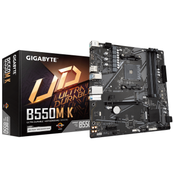 Материнская плата Socket AM4 Gigabyte B550M K (B550) 4*DDR4 M.2 HDMI DP mATX