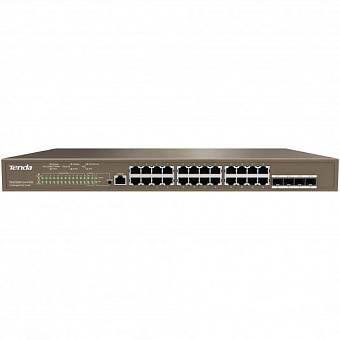 Коммутатор 24 port Tenda TEG5328P-24-410W 1000 Мбит/с 24*PoE 4*SFP