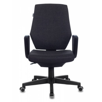 Кресло Бюрократ CH-545 (ткань, пружинно-винтовой мех. качания, крест. пластик, до 120 кг) Серый