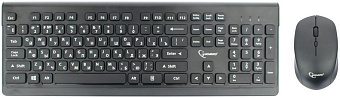 Комплект беспроводной (клавиатура+мышь) Gembird KBS-7200 Wireless USB Black