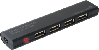 Концентратор USB-A - 4-port USB2.0, Defender Quadro Promt, кабель 0.82м