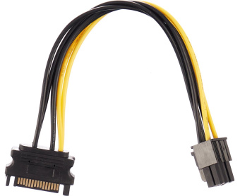 Кабель-удлинитель 6pin PCI-E --> 1*SATA (m) - для видеокарты