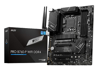 Материнская плата Socket-1700 MSI PRO B760-P WIFI DDR4 (B760) 4xDDR4 HDMI DP ATX