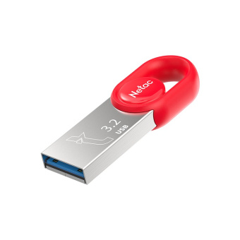 Флешка 128Gb Netac UM2 USB3.2 миниатюрная пластиковая, красный