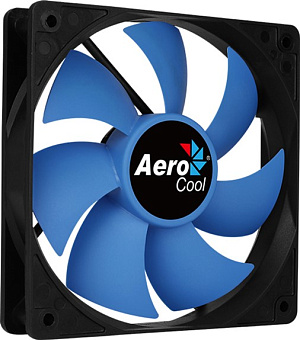 Вентилятор для корпуса 120mm Aerocool Force 12  Blue (3-pin/4-pin, 120х120х25мм, 23.7дБ, 1000об/мин)